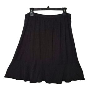 Avenue Black Lightweight Midi Length Skirt Size 14/16